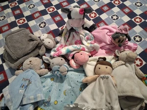 Lote de 8 mantas de seguridad para bebés Carter's Disney Chick Pea BUENAS NOCHES LUNA Lovey Usadas en Excelente Condición - Imagen 1 de 10