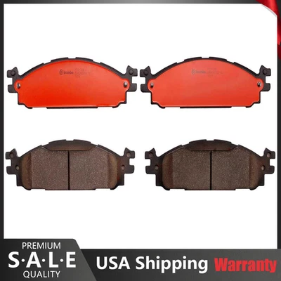 Juego de pastillas de freno delanteras Brembo ranuradas de cerámica para Ford Explorer Flex Lincoln MKT Foto 1 de 2