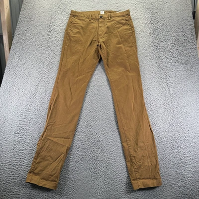 Calça Gap Essential cáqui masculina 32x36 marrom algodão chino skinny clássica preppy - Imagem 1 de 4