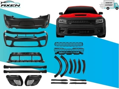 Kit de carrocería completa para parachoques delantero trasero Dodge Charger SRT 2015-2023 Foto 1 de 4
