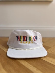 Vintage 90s 90er Waikiki Beach Hawaii Cap Dadcap Strapback - Picture 1 of 4