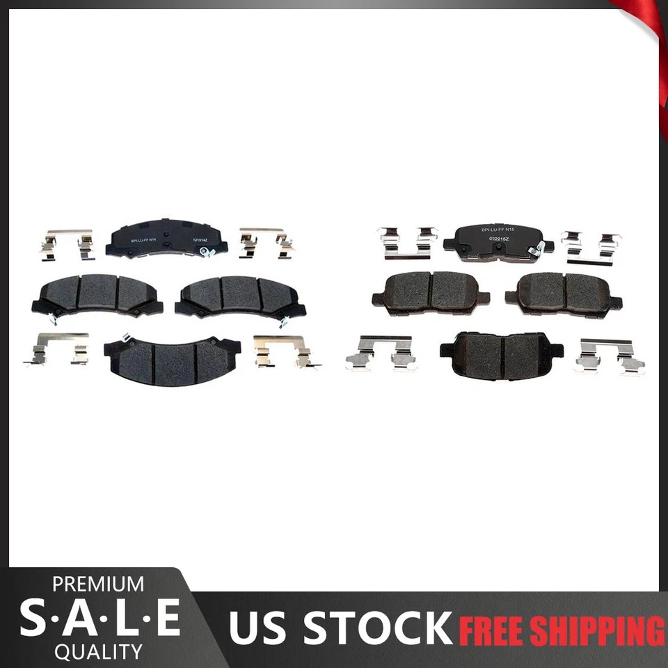 For 2016 2015 2014 Chevrolet Impala Limited Front Rear R-Line Ceramic Brake Pads Foto 1 de 4