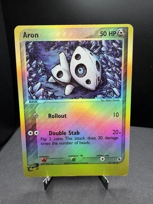 Pokemon TCG EX Ruby & Sapphire Aron 25/109 Reverse Holo E Reader LP! - Image 1 of 2