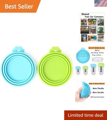 Cubierta universal de lata de comida para mascotas - tapas de silicona para perros y gatos, sin BPA Foto 1 de 4