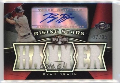 2009 Topps Triple Threads Rising Stars /99 Ryan Braun #101 Auto - Image 1 of 2