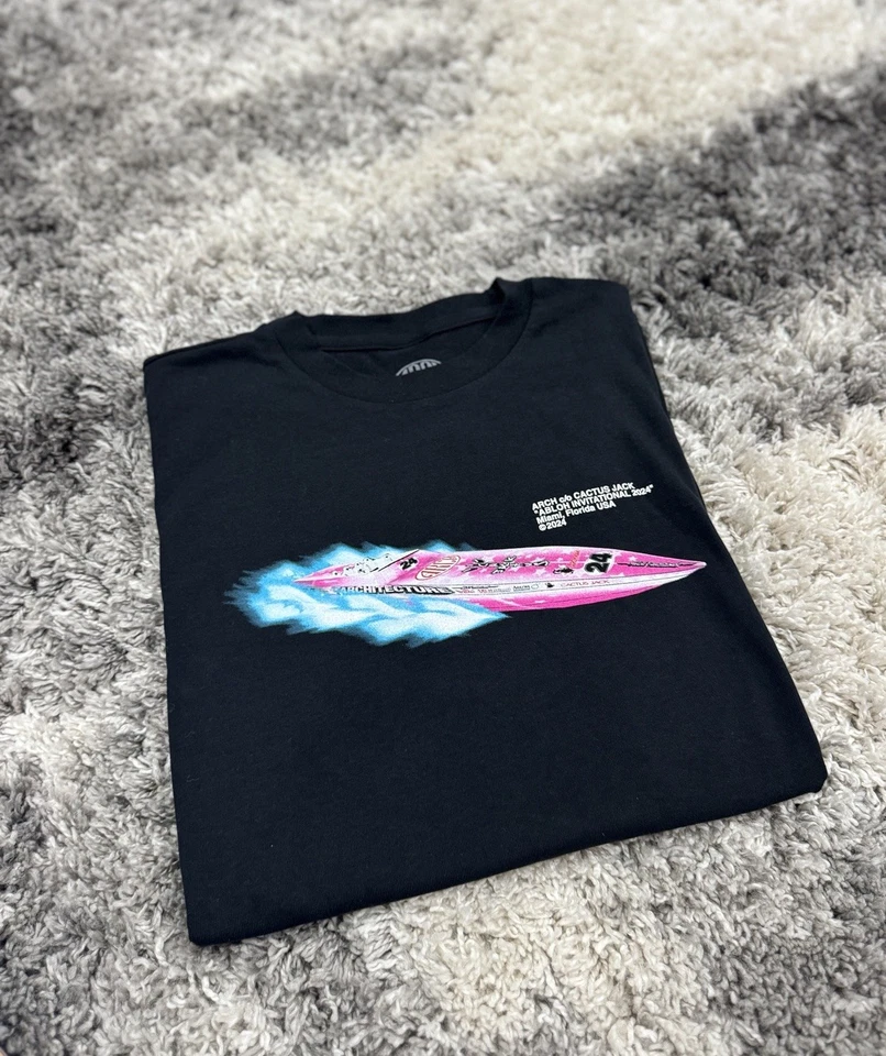 Virgil Abloh X Cactus Jack Arch Miami “BOAT”  Tee Black XXL |ART BASEL EXCLUSIVE - Image 1 of 2