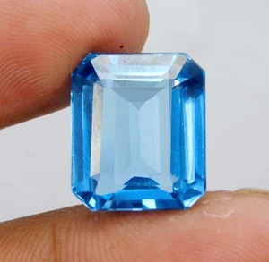 Gema suelta corte esmeralda espinela azul cobalto natural 19,00 quilates Sri Lanka CERTIFICADA - Imagen 1 de 8