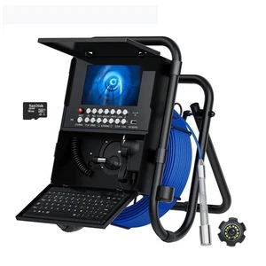 7inch Drain Sewer Camera Inspection Camera Meter Counter Self-Leveling DVR 512HZ - Picture 1 of 24
