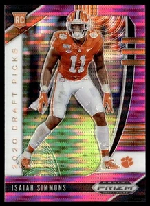 2020 Panini Prizm Draft Picks Prizms Pink Pulsar Isaiah Simmons Clemson Tigers - Picture 1 of 2