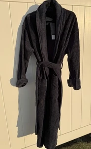 Bata Chal Greyson and Dunn 100% Algodón Terry Terciopelo - OSFM Azul Marino Waffle Nueva con Etiquetas Regalo - Imagen 1 de 6