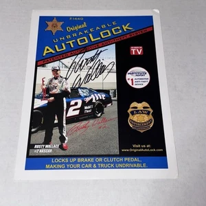 Rusty Wallace HOF signed 9x11 VINTAGE FORD AS SEEN ON TV AUTOLOCK VINTAGE photo - Picture 1 of 2