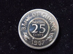 Guyana 25 Cents 1967 Proof World Coin g7896 - Picture 1 of 2