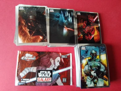 2023 Topps Star Wars Chrome Galaxy Set Complet des 100 cartes de base de 1 à 100 - Photo 1/4