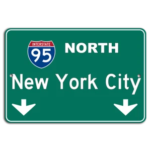 I-95 North Green Road Sign: New York City Direction - Picture 1 of 1