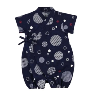 Neugeborenenkleidung Junge Baby japanisches Muster marineblau Jinbei Baumwolle 0M Japan - Bild 1 von 7