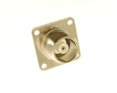 1x UG496/U Female Receptacle RF Connector Panel 82-92 Coaxial UG496U - Image 1 of 2