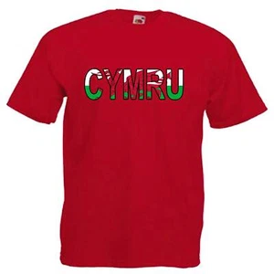 CYMRU Wales Welsh Love Text Flag Children's Kids T Shirt - Picture 1 of 8
