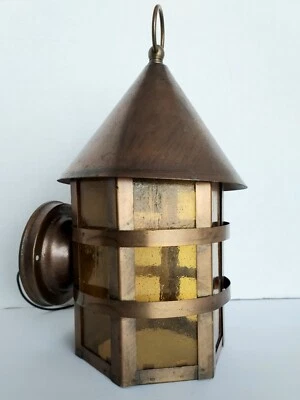 Vintage Porch Light Fixture Gothic Lantern Wall Mount Outside Corbett C502,628 - Image 1 of 4