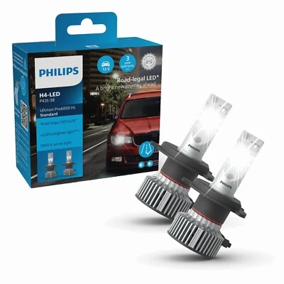 Philips Ultinon Pro6000 H4 LED - Lampada Auto LED Bianca 5800K - Immagine 1 di 3