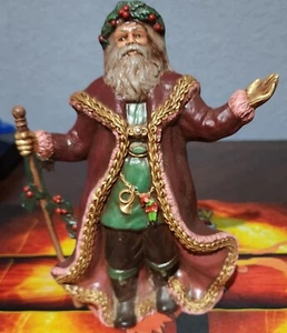Santa Claus Figurine Christmas Decoration Russian Hand Painted Ceramic - Picture 1 of 4