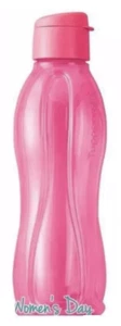 Tupperware Large Eco+ Water Bottle 1L Pink Flip Top - Picture 1 of 1