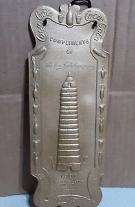 1901 COCA COLA 468,411 GALLONS SERVED COMPLIMENTARY BRASS DOOR PUSH SIGN -REPO