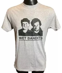 Christmas T Shirt Home Alone Wet Bandits Size Medium Grey Graphic Print Movie - Picture 1 of 4