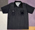 Score Referee Jersey Adult LARGE Short Sleeve Black Polo US Soccer FREE SHIPPING
