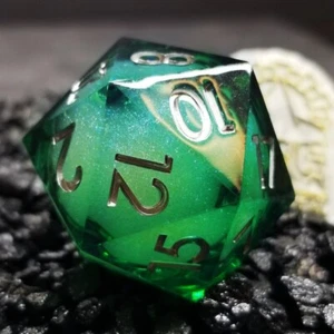 Sage's Forest Souls - 33mm Liquid-Core D20 Sharp Edge Resin Dice | DnD TTRPG - Picture 1 of 4
