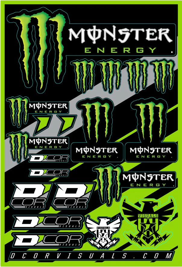 DCOR - 40-90-102 - Decal Sheet, Monster Energy