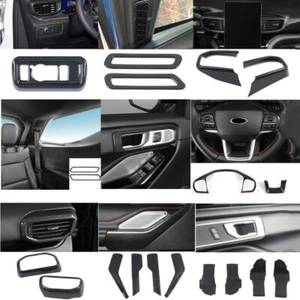 23PCS Carbon Fiber Look Interior Kit Cover Trim For For 2020-2023 Ford Explorer - Foto 1 di 10