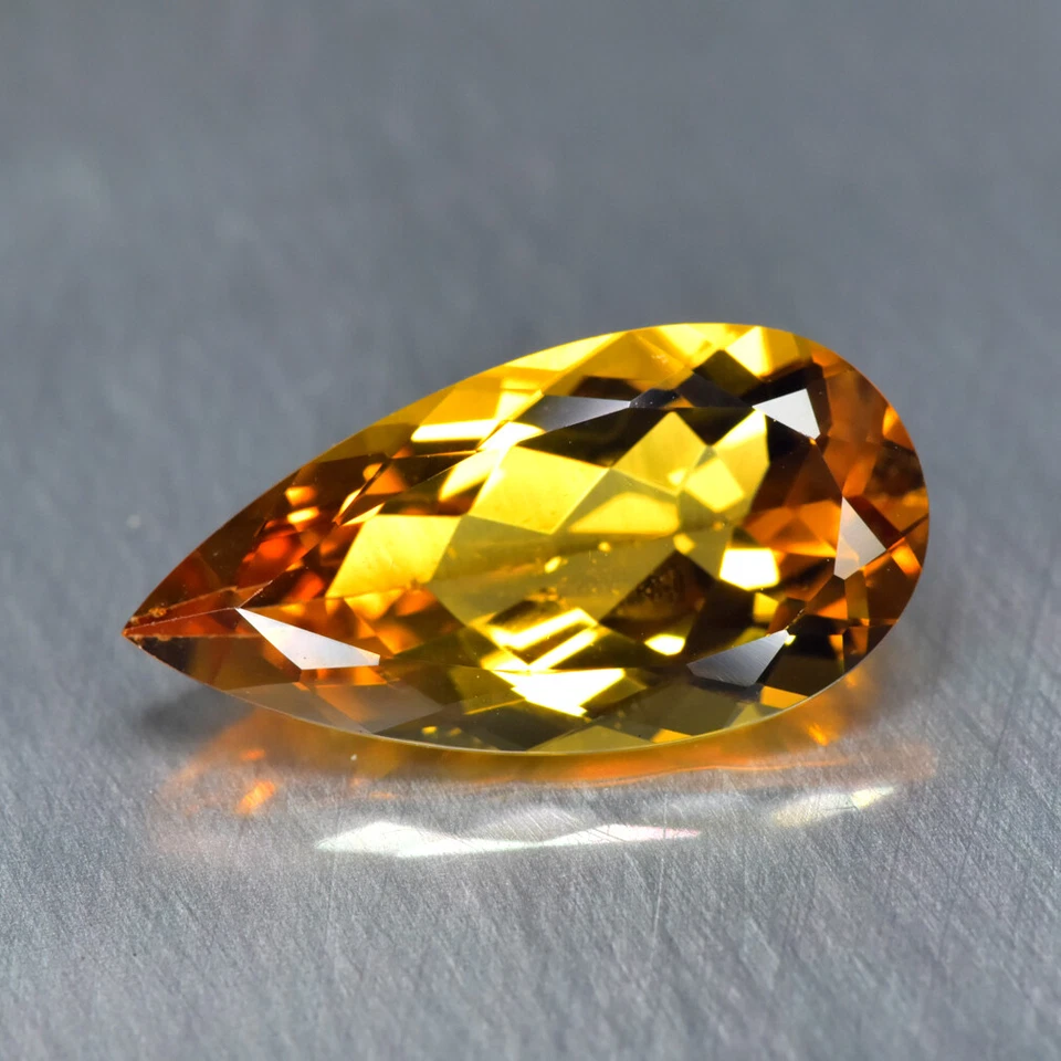 3.79Ct Pear, Marvelous Transparent Natural Helidor Golden Yellow Beryl _Brazil - Image 1 of 1