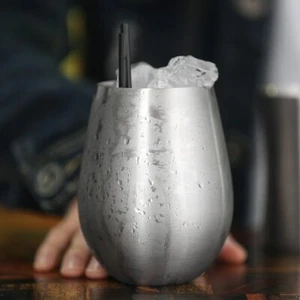 2Pcs Stainless Steel Cup Beer Mug Wine Tumbler Large Beer Cups Cocktail Wine - Picture 1 of 6