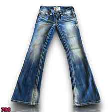 796 Vintage Big Star Sweet Flare jeans 26R (28x31”) Ultra low rise Rhinestones 