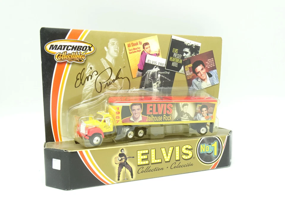 Matchbox 1/64 - Camion Mack 1956 Rimorchio Elvis Presley Jailhouse Rock - Immagine 1 di 1