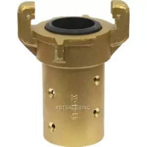 HEAVY DUTY BRASS FULL PORT SANDBLAST BLAST HOSE QUICK COUPLING FOR 1 1/4 ID HOSE - Picture 1 of 1
