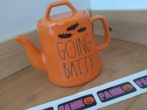 Rae Dunn Halloween Going Batty Ceramic Teapot - Picture 1 of 5