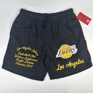 Pantalones Cortos de Malla NBA Los Angeles LA Lakers Negros Ultra Juego Talla L Bolsillos Forrados Nuevos con Etiquetas - Imagen 1 de 7