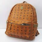 Authentic MCM BackPack Bag Camel PVC Used Fast shipping