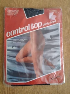 Pair Of One Size (See Chart)Control Top Tights In Black By Woolworths, New York - Picture 1 of 4
