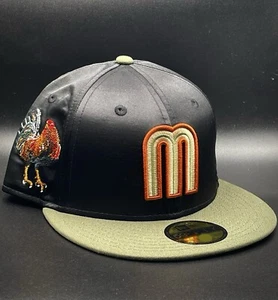 New Era 59Fifty 7 5/8 Fitted Mexico Hat Exclusive Gallo Aztec Calendar 5950 Cap - Picture 1 of 10