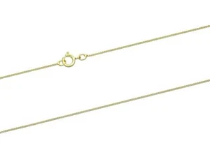 100% Genuine 9k Solid Yellow Gold Diamond CURB Chain Necklace 40cm 16" NEW - Picture 1 of 4