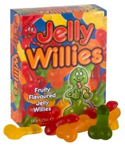 Gomma da vino pene Jelly Willies 120 gr caramelle gommose - Foto 1 di 4