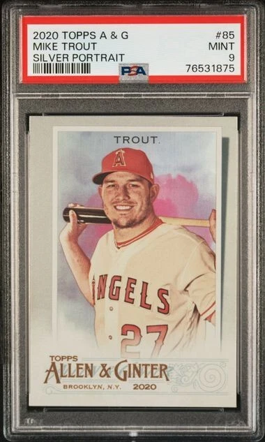 2020 Topps Allen & Ginter Silver #85 Mike Trout PSA 9 - Image 1 of 2