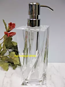 HOTEL BALFOUR Acrylic PUMP Soap DISPENSER Clear Spiral Vanity Bath Bathroom - Picture 1 of 3