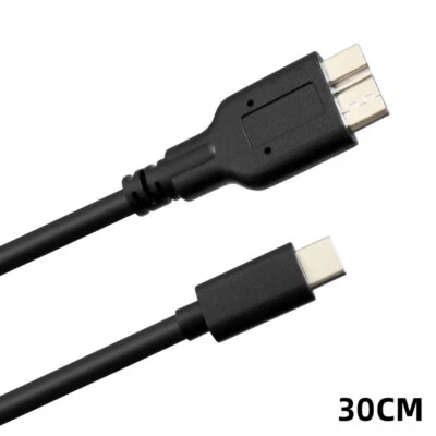 30cm USB 3.1 Typ C auf USB 3.0 micro B Stecker USB C zu Micro B 3.0 Kabel - Bild 1 von 3