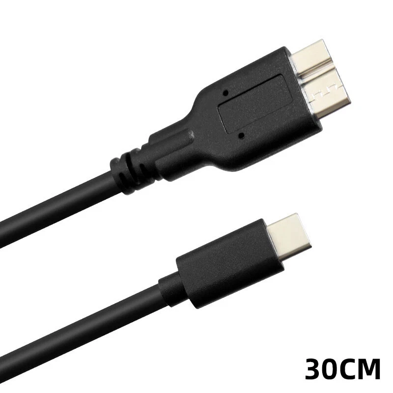 30cm USB 3.1 Typ C auf USB 3.0 micro B Stecker USB C zu Micro B 3.0 Kabel - Bild 1 von 3