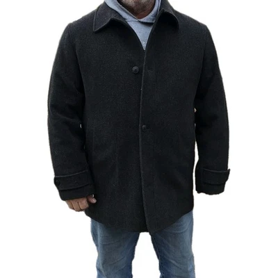 Chaquetón Joseph Abboud Negro Gris Carbón -Talla XXL/TTG Lana Cachemira Nylon Foto 1 de 4