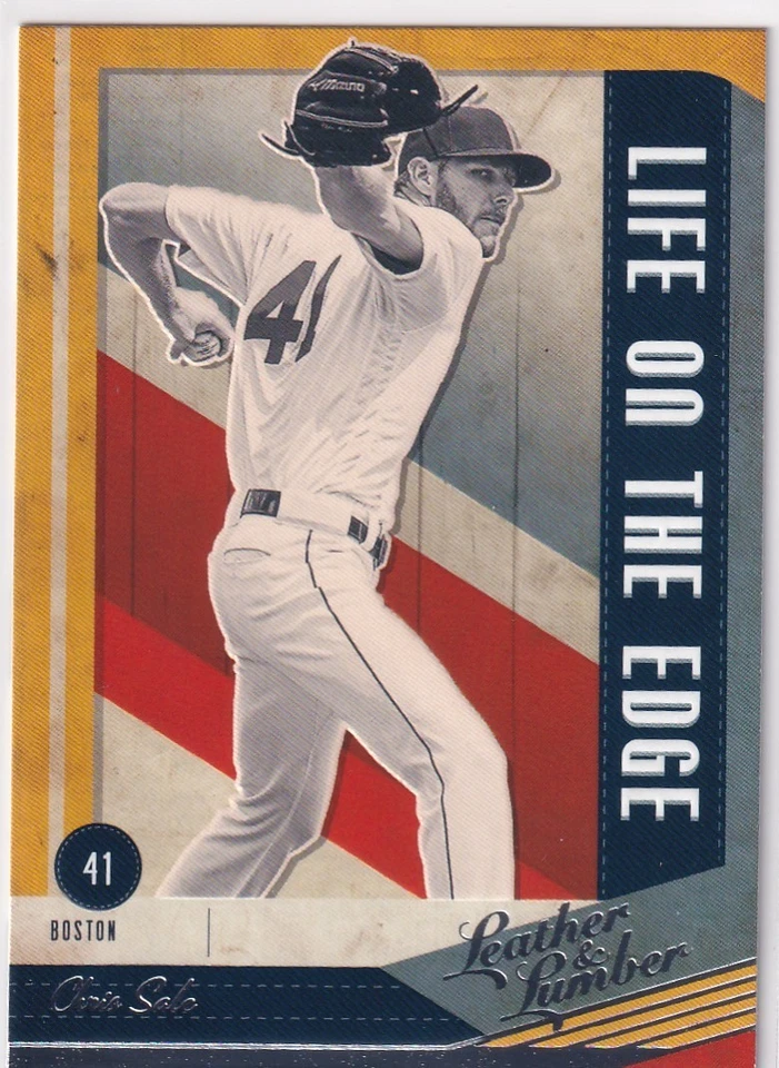 2019 LEATHER & LUMBER CHRIS SALE BOSTON RED SOX ATLANTA BRAVES BASEBALL d459 - Image 1 of 1