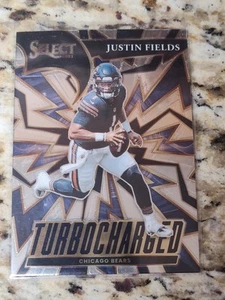2021 Panini Select - Turbocharged Justin Fields #TUR-4 (RC) Bears/NY Jets - Bild 1 von 2